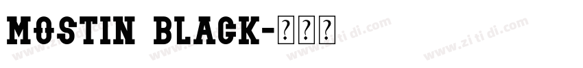 Mostin Black字体转换
